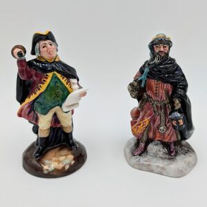 Vintage Royal Doulton 1952 4" Figurines Good King Wenceslas 3262 Town Crier 3261